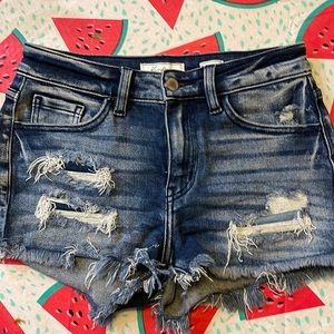 Size 25 Kancan mid rise denim shorts